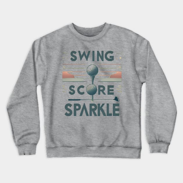 Swing, Score, Sparkle Crewneck Sweatshirt by CreationArt8